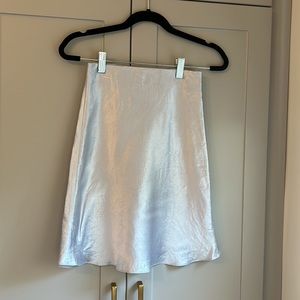 Aritzia Babaton Slip Mini Skirt, 00, baby blue